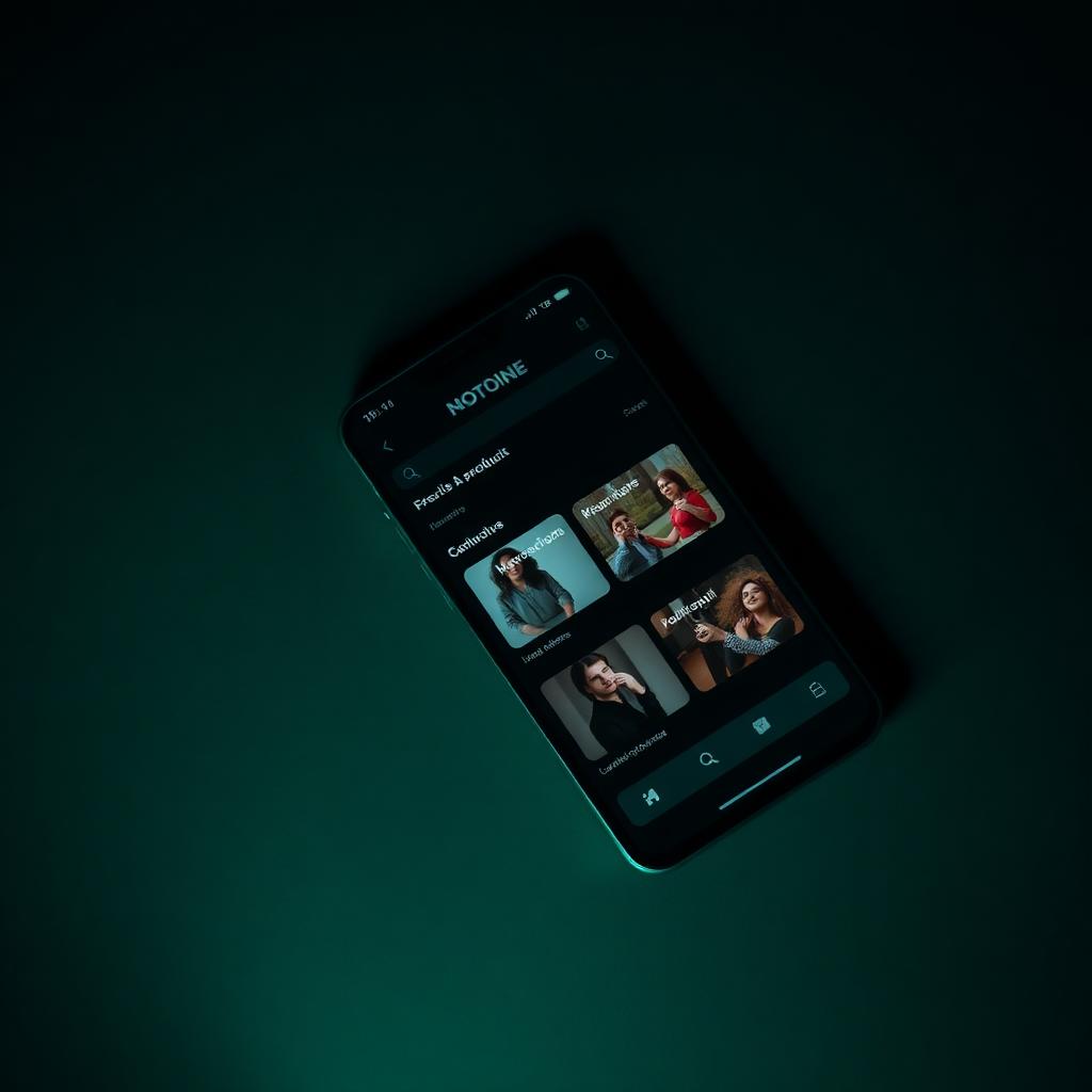 Phone displaying the Discreet Mafia menu under emerald ambient light